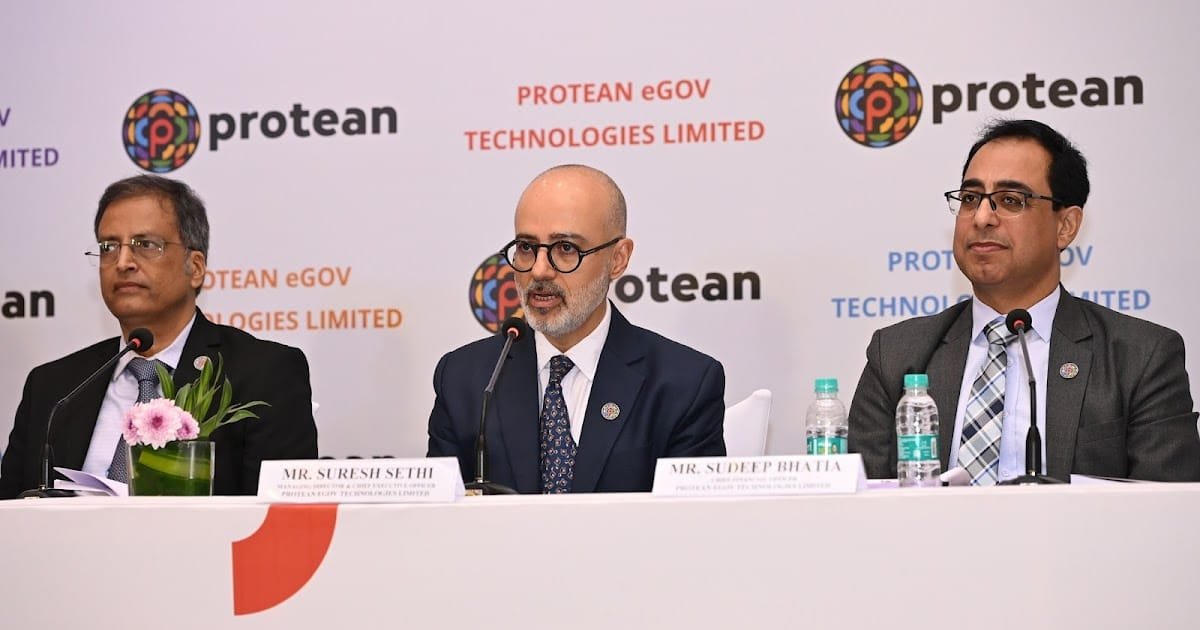 protean egov technologies limited share
